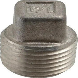 304 stainless steel pipe square head plug